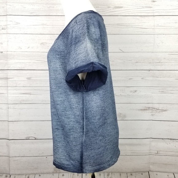 Life In Progress Acid Wash Denim Style Tee - Picture 4 of 8